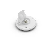 B&B Molders Weatherproof Round Exterior Cable TV Plate with Cover, White