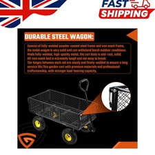 Camping  Cart Garden Cart Duty Steel Heavy Utility Wagon 800LBS Collapsible