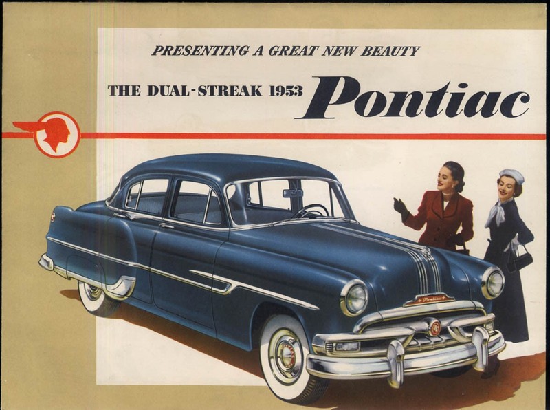 1953 Pontiac CANADA sales folder Laurentian Chieftain Pathfinder 12/52 ed.