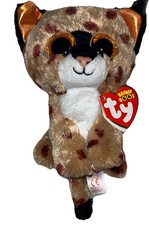 Ty Beanie Boos BUCKWHEAT the Lynx Cat 6” Glitter Eyes Plush Stuffed Animal Cute