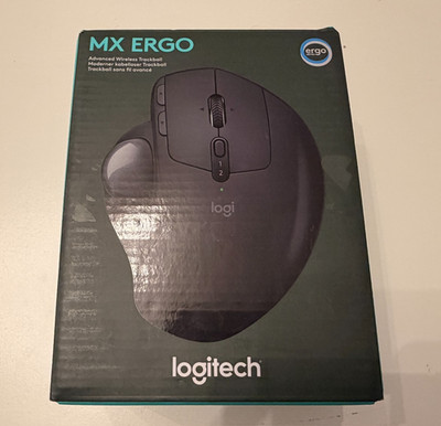 Logitech MX ERGO Kabellose Trackball Maus USB Wiederaufladbar inkl. Dongle