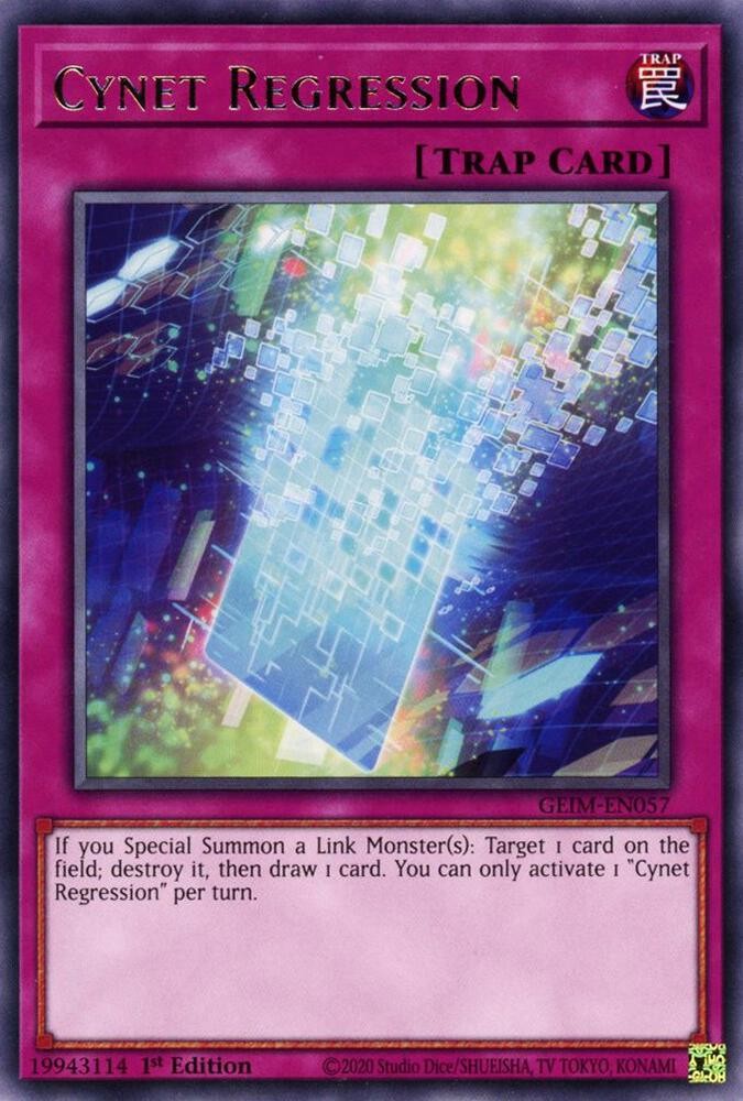 YUGIOH: 1x Cynet Regression Rare GEIM NM