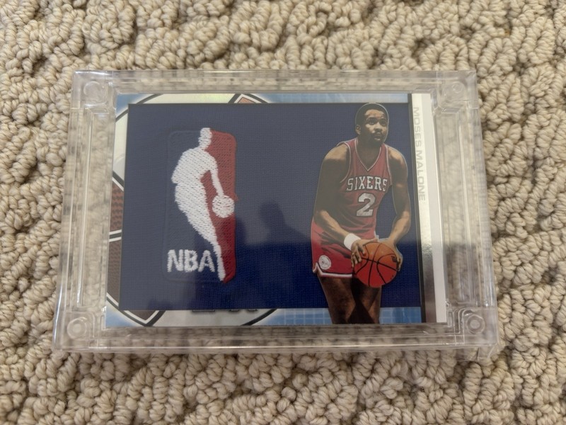 2024 Jersey Fusion Moses Malone Game Used Logoman Patch 1/1 Philadelphia 76ers