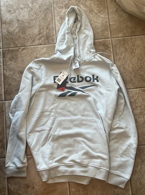 Reebok - Men's Identity Fleece Big Logo Pullover Hoodie - Light Blue - Size: XL