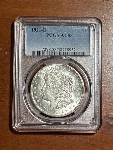 1921-D Denver Morgan Silver Dollar $1 - PCGS AU58