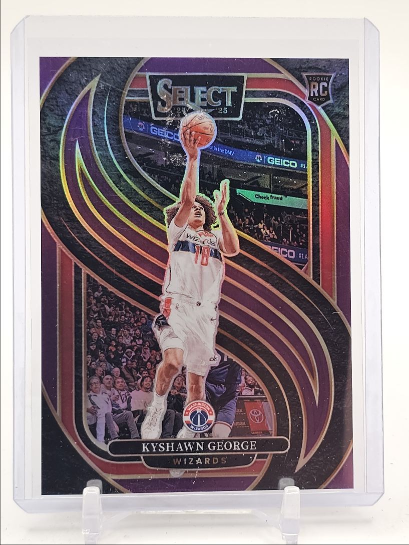 KYSHAWN GEORGE 2024-25 SELECT PREMIER LEVEL ROOKIE PURPLE RC /99 Q1300-1