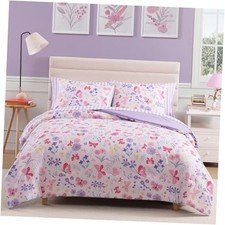 Full Size Comforter Sets with Full 76"X 86" -7 Pieces Cute Botanical Flowers