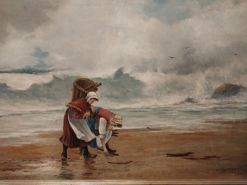 German Born Artist Henry A. Duessel Coastal Oil On Canvas Painting - Picture 2 of 7