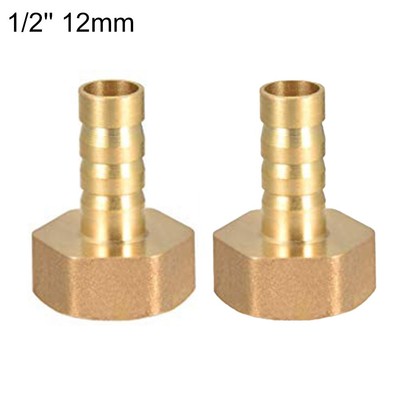 Messing Düse Schlauchverbinder Adapter 12 Schraubanschlüsse (6mm 16mm) 2er Set