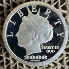 2008 NORFED $20 Liberty 1oz .999 Fine Silver "Arrest $" Handcuff HM RCO 10th Ann
