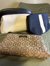 Lot of 3 Small Makeup Cases, Zipper Closure (Diptyque/Modella/Unbranded