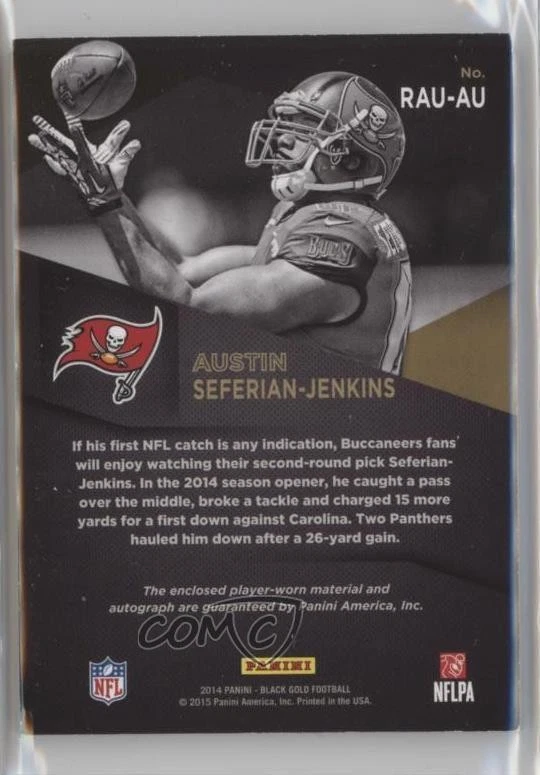 2014 Black Gold Rookie Jerseys Prime 17/49 Austin Seferian-Jenkins Auto RC - Image 2 of 3