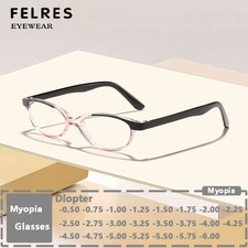 Small Frames Anti Blue Light Oval Nearsighted Glasses Women Fashion Retro Glasse