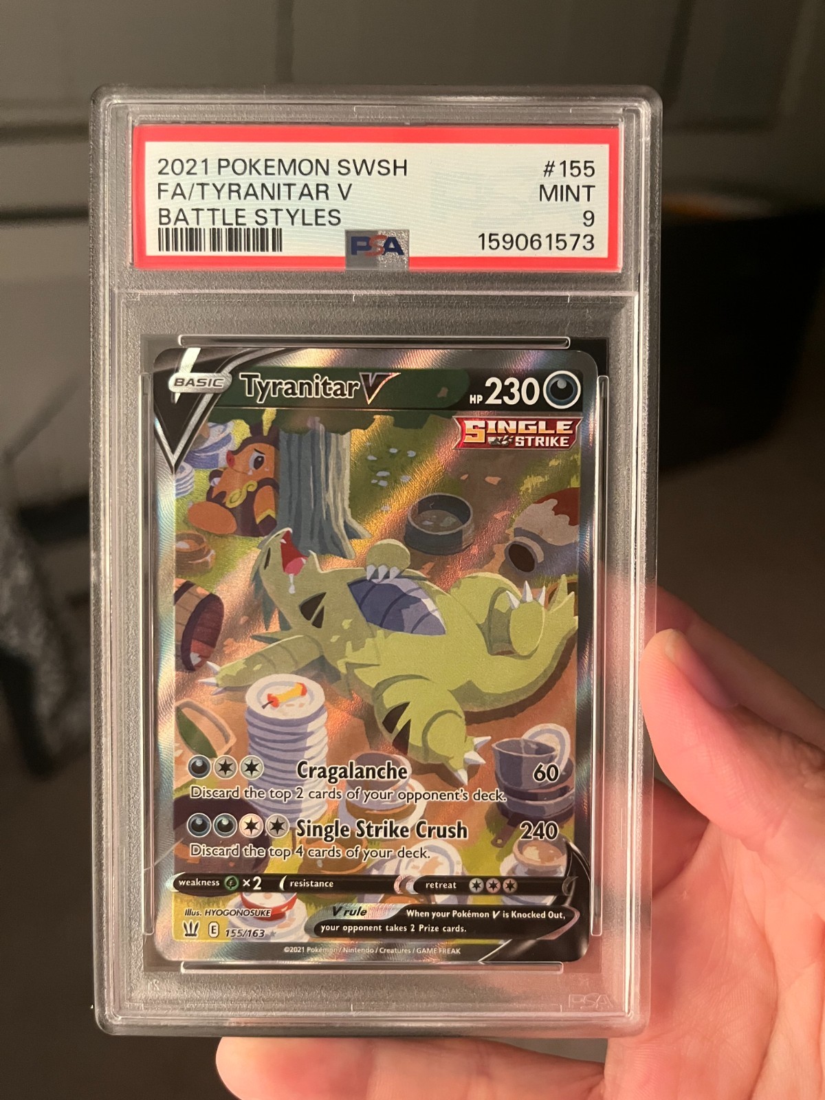 Tyranitar V (Alternate Full Art) 155/163 Swsh05: Battle Styles Holo