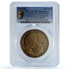 Germany Third Reich Hindenburg Death C-10 Bleeker UNC PCGS bronze medal 1934