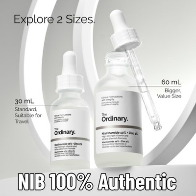 The Ordinary Authentic Niacinamide 10% + Zinc 1% Serum 2 Sizes