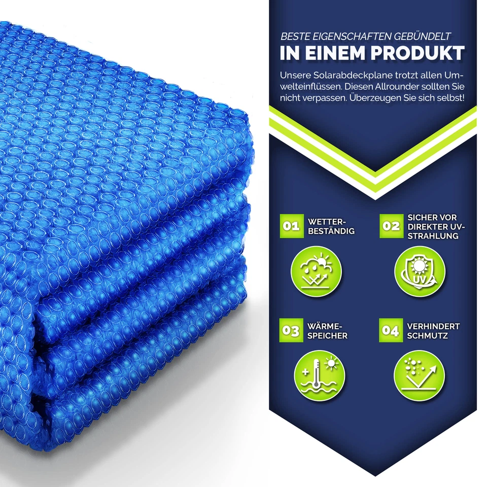 Pool Solarfolie 400 my Solarplane Solarheizung Solarabdeckplane Wärmeplane Folie - Bild 4 von 4