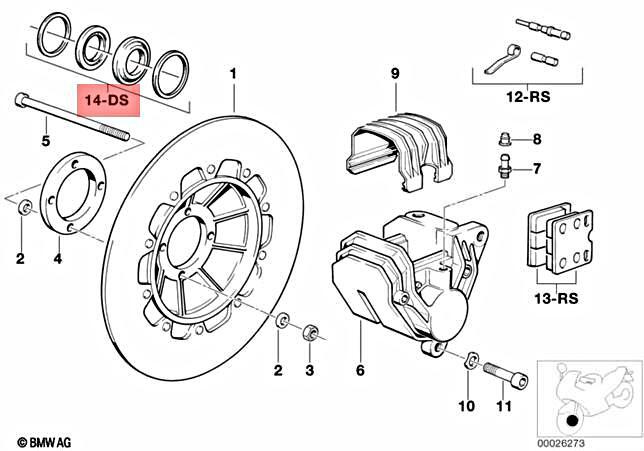 Genuine BMW 247 R 65 20KW 35KW RT SF Repair Set Brake Caliper 