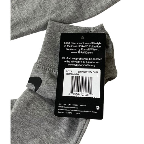 Nike Gray Carbon Heather Large Boy Sweater Size Large (12-13 years old) | 56-28 - Picture 6 of 7