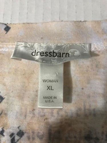 Vtg Dressbarn Women's Graphic Print T-Shirt XL beige advertisement USA - Picture 6 of 8