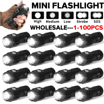 Mini Small LED Flashlight Super Bright Torch Tactical Lamp USB ...
