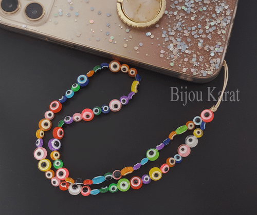Nazar Handy Kette Evil Eye Perlen Handyhülle Anhänger Perlenkette Handykette - 第 9/10 張圖片