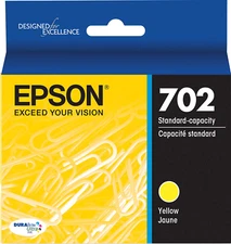 New Genuine Epson 702 Yellow Ink Cartridges Bag WorkForce Pro WF-3720