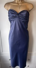 Alfred Sung Navy Strapless Occasion Prom Bridesmaid Dress Size 6