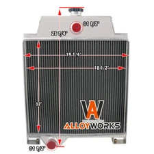 #AT20797 For John Deere JD300 JD301 820 920 1020 1120 Radiator 3-Rows 52MM US