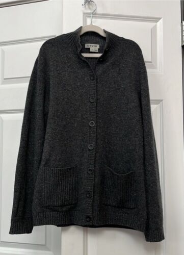 Orvis Sweater 100% Cashmere Womens Button Front Ca