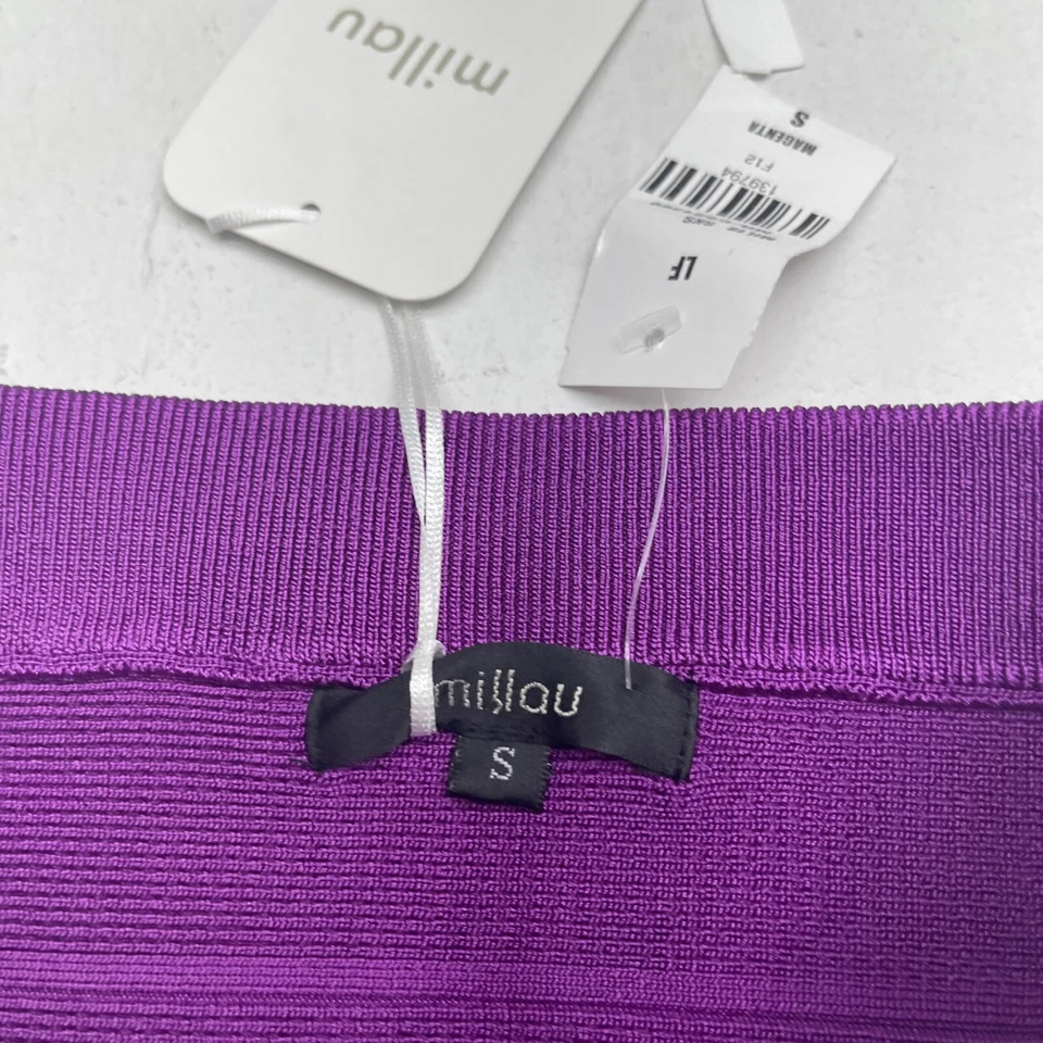 Millau Purple Rib Knit Stretch Mini Skirt Women’s Size Small New* - Image 3 of 4