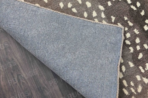 Cheetha Brown Handcrafted Animal Print Woolen Area Rugs Without Tariff & duty - Picture 14 of 22