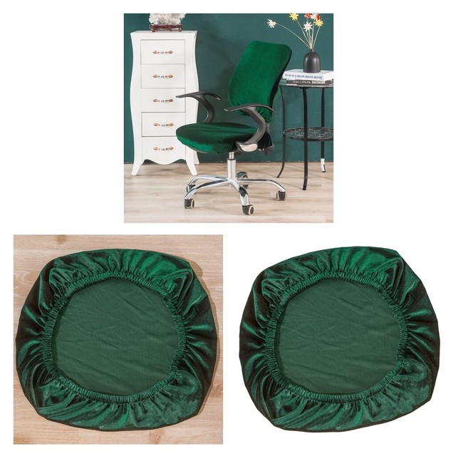 2Pieces Stretch Velvet Chair Covers Dining Chair Universal Home Decor