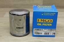 Emgo 10-82400 Oil Filter Chrome For Harley Davidson OEM 63796-77 63805-80