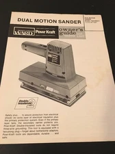 Vintage POWR KRAFT Wards Dual Insulated Dual Motion Sander Orbital Manual Parts