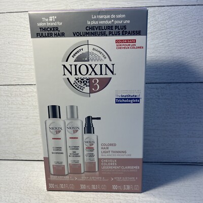 Nioxin System 3 Starter Kit-Cleanser & Therapy 10Oz & Treatment 3.3Oz 3PC Set