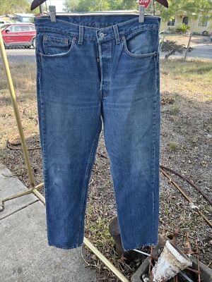 Vintage Levis 501 XX Made In USA 34x33 Distressed Denim Vintage Levis 501 XX Made In USA 34x33 Distressed Denim