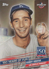 2019 Topps Opening Day 150 Years of Fun Sandy Koufax YOF-7 Dodgers