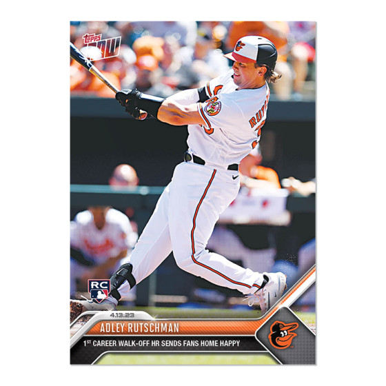 Adley Rutschman - 2023 MLB TOPPS NOW Card 114 - RC Rookie 1st Walk-off HR Homer