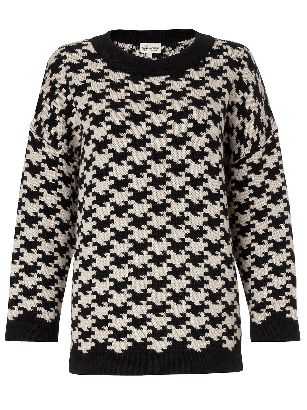 Somerset da Alice Temperley Jacquard OverDimensione Top In Maglia, Nero crema taglia M Somerset da Alice Temperley Jacquard OverDimensione Top In Maglia, Nero crema taglia M