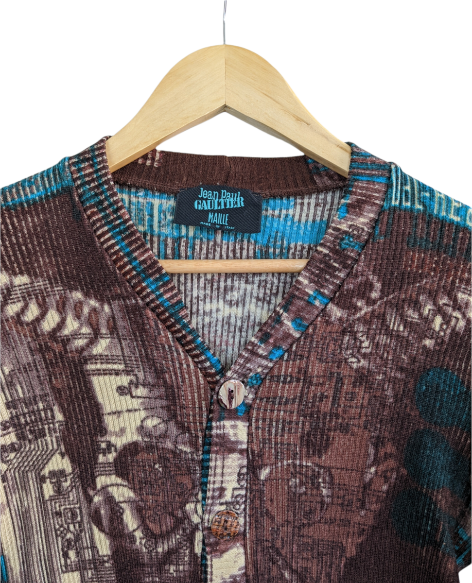 FUZZI カーディガン 総柄 モノトーン Jean Paul Gaultier FUZZI カーディガン 総柄 モノトーン Jean Paul Gaultier