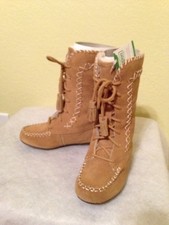 LANDS END Maluch Dziewczęcy BOTKI Rozmiar: 10 US (UK 9) (EUR 27) Nowe MOKASYNY BEZ WYSYŁKI