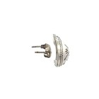 Designer ND Sterling Silver Chased Dome Button Earrings Round Pierced Studs — photo 3