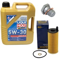 MotoröL Set 5W-30 5 Liter + ÖLfilter SH 4076 P + Schraube FüR BMW 1Er 3Er Mini