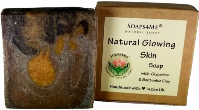 SOAPS4ME NATURAL GLOWING SKIN NATURAL HANDMADE SOAP | GLYCERIN | BENTONITE CLAY