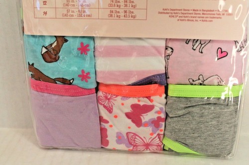 SO Girl's 9-Pack Bikini Panties Underwear Briefs Size 12 Multi-Color Assorted - Picture 2 of 3