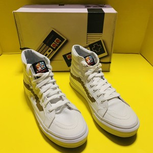 vans gold and white