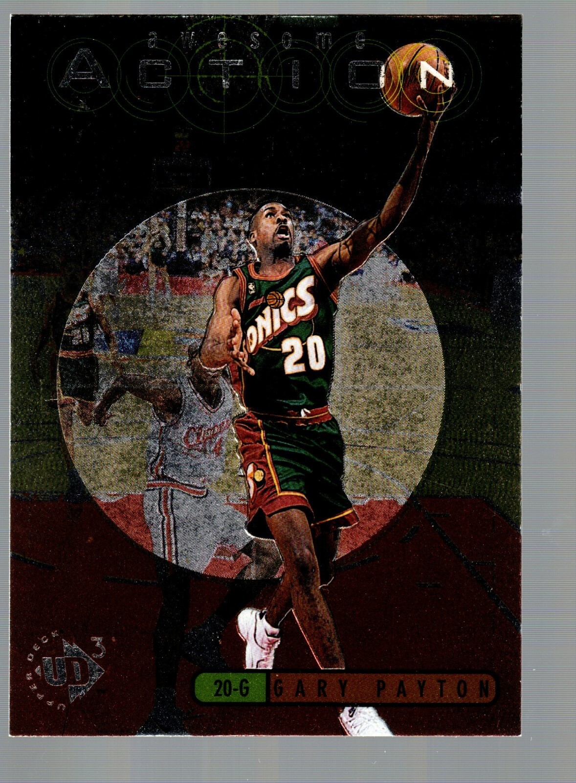 1997-98 UD3 Awesome Action #A17 Gary Payton