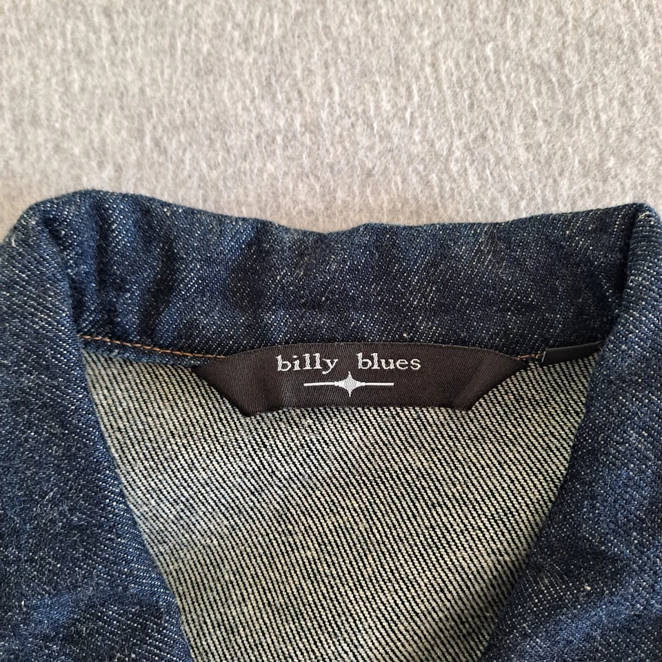 Billy Blues Denim Jacket Woman Medium Jean Crop Western Rockabilly Made USA Y2K - Image 3 of 4