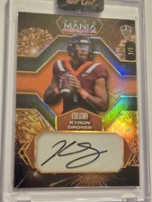 2024 Wild Card Auto Mania Kyron Drones #'d 1/1 SSP Auto VA Tech 1st Trading Card